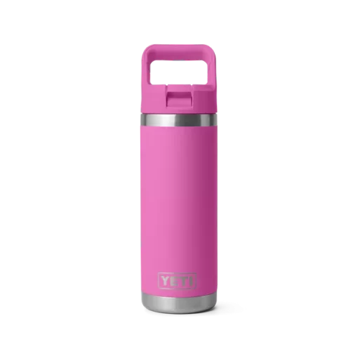 Yeti Rambler Bottle with Straw Cap 18 oz Wildflower Fuchsia