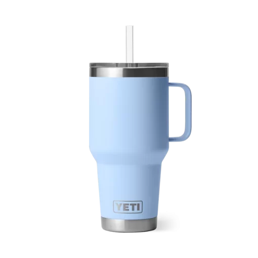 Yeti Rambler 35 oz Straw mug Big Sky Blue