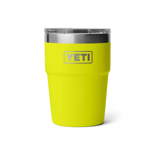 Yeti Rambler 16 oz Stackable Tumbler w/ Magslider lid Firefly Yellow