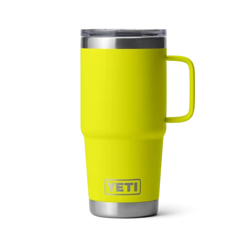 Yeti Rambler 20 oz Travel Mug w/ Stronghold lid Firefly Yellow