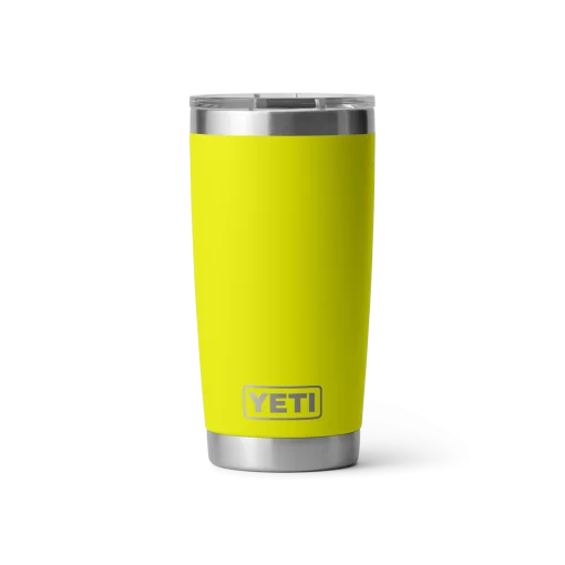 Yeti Rambler 20 oz Tumbler w/ Magslider lid Firefly Yellow