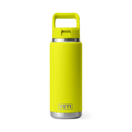 Yeti Rambler 26 oz Bottle w/ Straw Cap Firefly Yellow