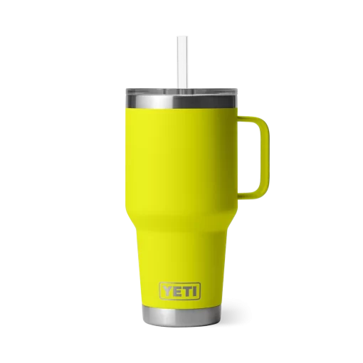 Yeti Rambler 35 oz Straw mug Firefly Yellow