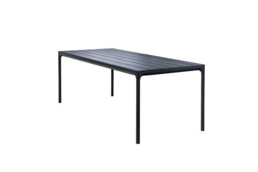 Houe - Four Rectangle Outdoor Dining Table - Black