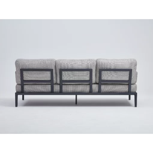 Melton Craft - Milan 3 Seater Sofa - Charcoal Frame & Oatmeal Fabric - Image 4