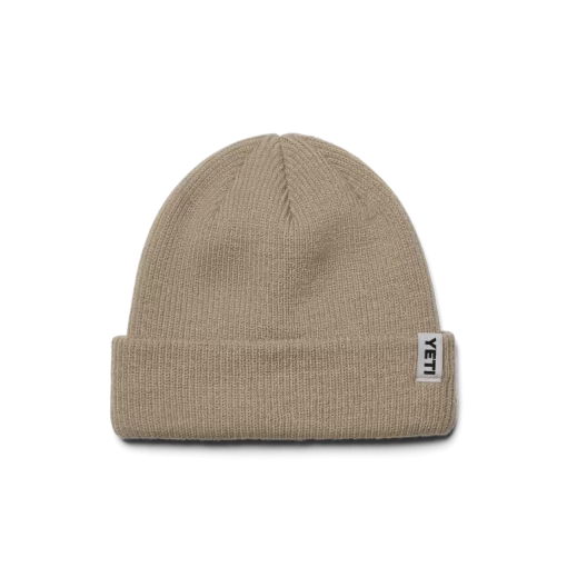 Yeti Logo Badge Beanie Taupe