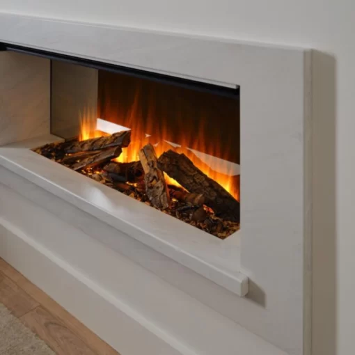 British Fires Holbury Electric Suite 870 - White