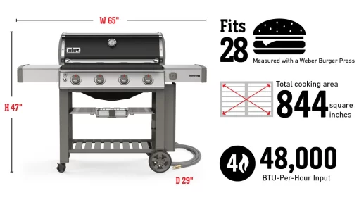 Weber® Genesis® II E410 - Natural Gas - Limited Stock - Smoke - Image 3