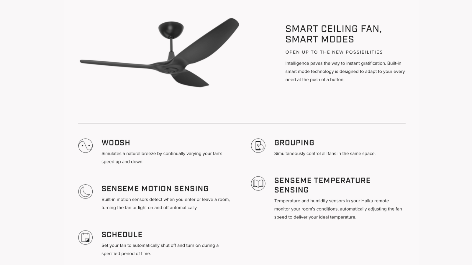 Smart Ceiling Fan, Smart Modes