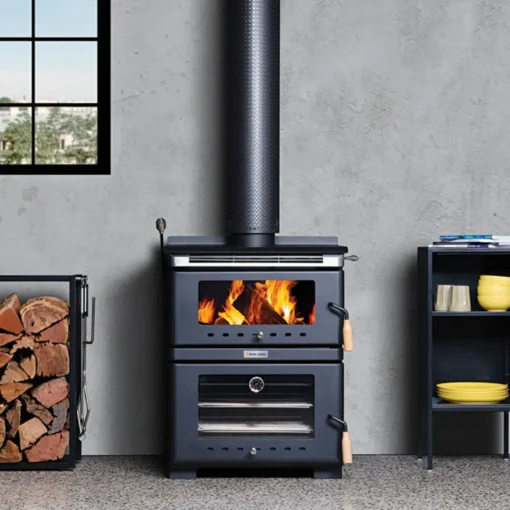 Kalora - Wood Heater - Free Standing - Fusion - Black - up to 200m2