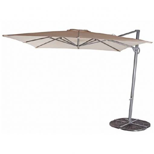 Shelta Lynden 2 8M Square Cantilever Umbrella  Heat Grill 